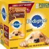 Pedigree Chopped Ground Dinner Filet Mignon and Chicken Wet Dog Food Pouch - Variety Pack - 3.5 Oz - Case of 16