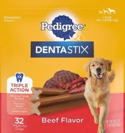 Pedigree Dentastix Beef Large Dog Dental Chew Treats - 5.9 oz - 7 Count