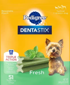 Pedigree Dentastix Fresh Mint Dog Dental Chew Treats - 12.3 oz - 51 Count