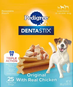 Pedigree Dentastix Sm/Medium Dog Dental Chew Treats - 13.9 oz - 25 Count