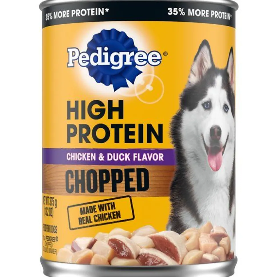 Pedigree High Protein Loaf Chicken and Duck Canned Dog Food - 13.2 oz - Case of 12