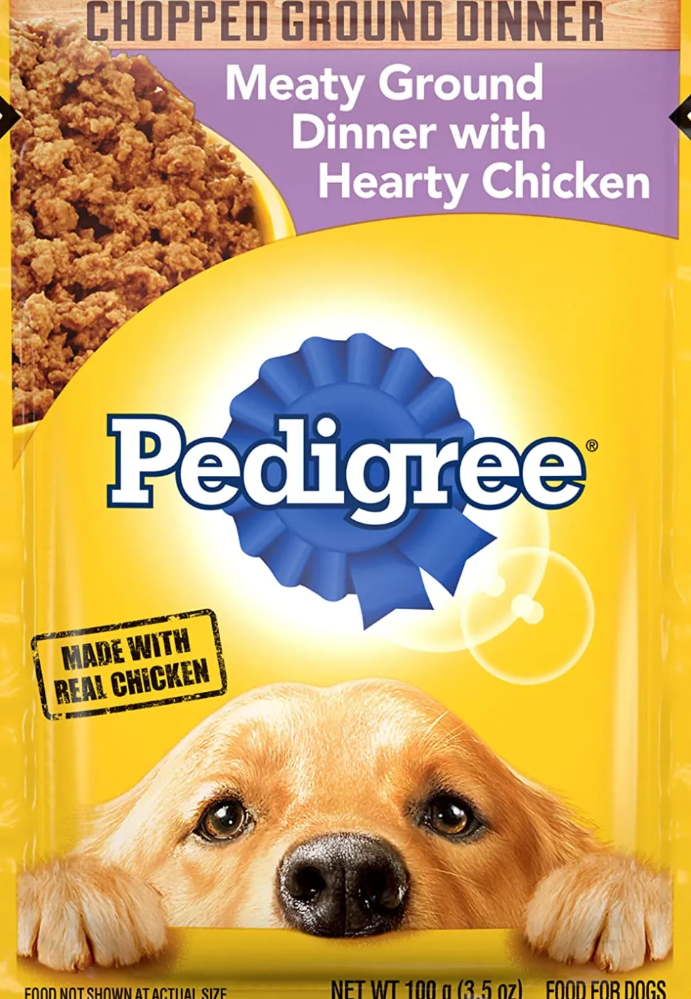 Pedigree Meaty Ground with Hearty Chicken Canned Dog Food - 3.5 oz - Case of 16