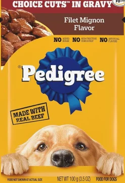 Pedigree Pouch Filet Mignon CIG Wet Dog Food - 3.5 oz - Case of 16