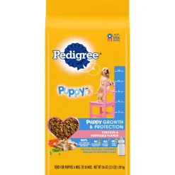 Pedigree Puppy Growth and Protection Complete Chicken and Vegetables Dry Dog Food - 3.5 lb Bag