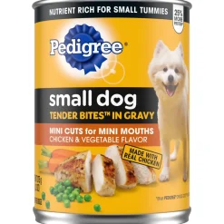 Pedigree Tender Bites in Gravy Chicken and Veggie Canned Dog Food - 13.2 Oz - Case of 12