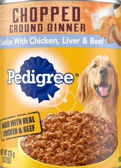 Pedigree Traditional Ground Dinner Chopped Combo Canned Dog Food - 13.2 oz - Case of 12