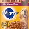 Pedigree Traditional Ground Dinner with Filet Mignon Canned Dog Food - 13.2 oz - Case of 12