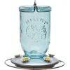 Perky-Pet Mason Jar Glass Hummingbird Feeder - Blue - 32 Oz Cap