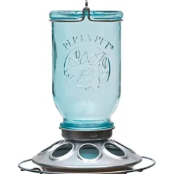 Perky-Pet Mason Jar Wild Bird Feeder - Blue - 1 Lb Cap