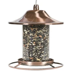 Perky-Pet Panorama Plastic Bird Tubed Wild Bird Feeder - Copper - 2 Lbs Cap