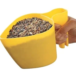 Perky-Pet Scoop N' Fill Scooper Wild Bird Accessories - Yellow - 4 Cup Cap