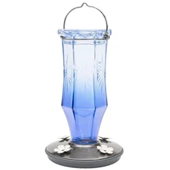 Perky-Pet Starburst Glass Vintage Hummingbird Feeder - Blue - 16 Oz Cap - 2 Pack