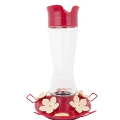 Perky-Pet Top-Fill Pinch-Waist Glass Hummingbird Feeder - Clear - 12 Oz Cap - 6 Pack