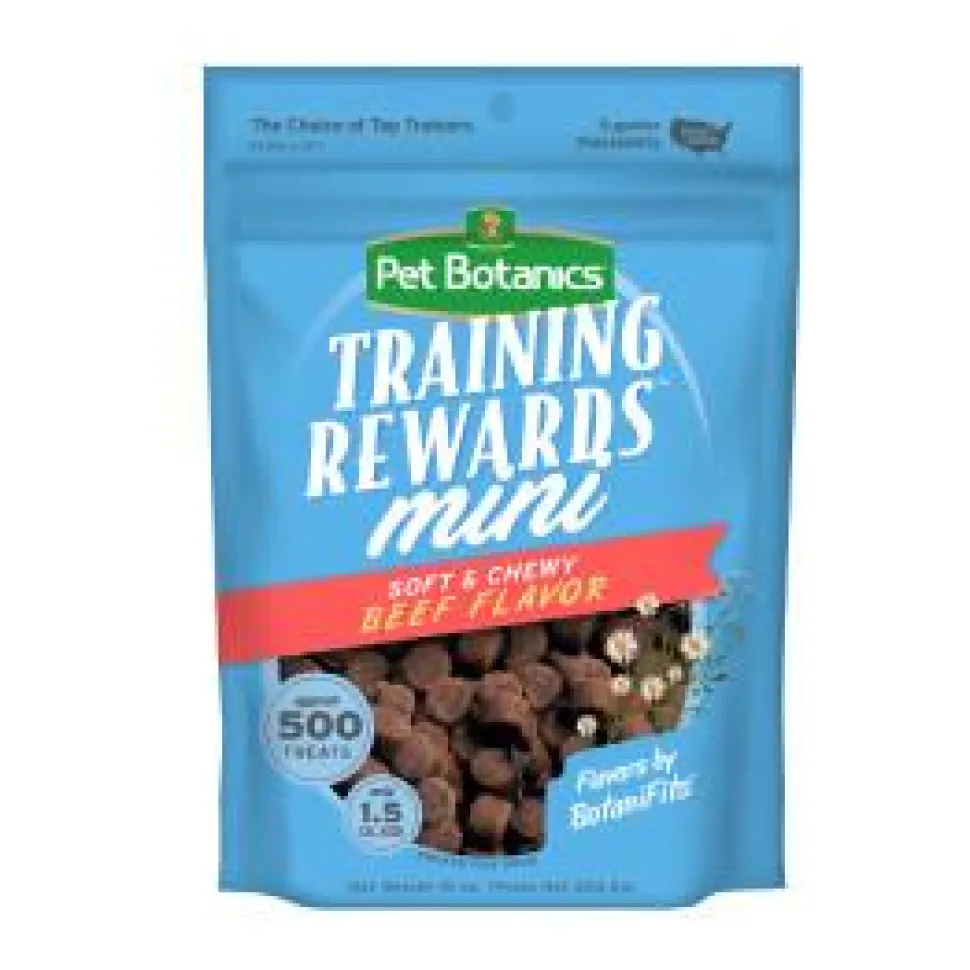 Pet Botanics Training Rewards Grain-Free Beef Soft and Chewy Dog Treats - Mini - 10 Oz