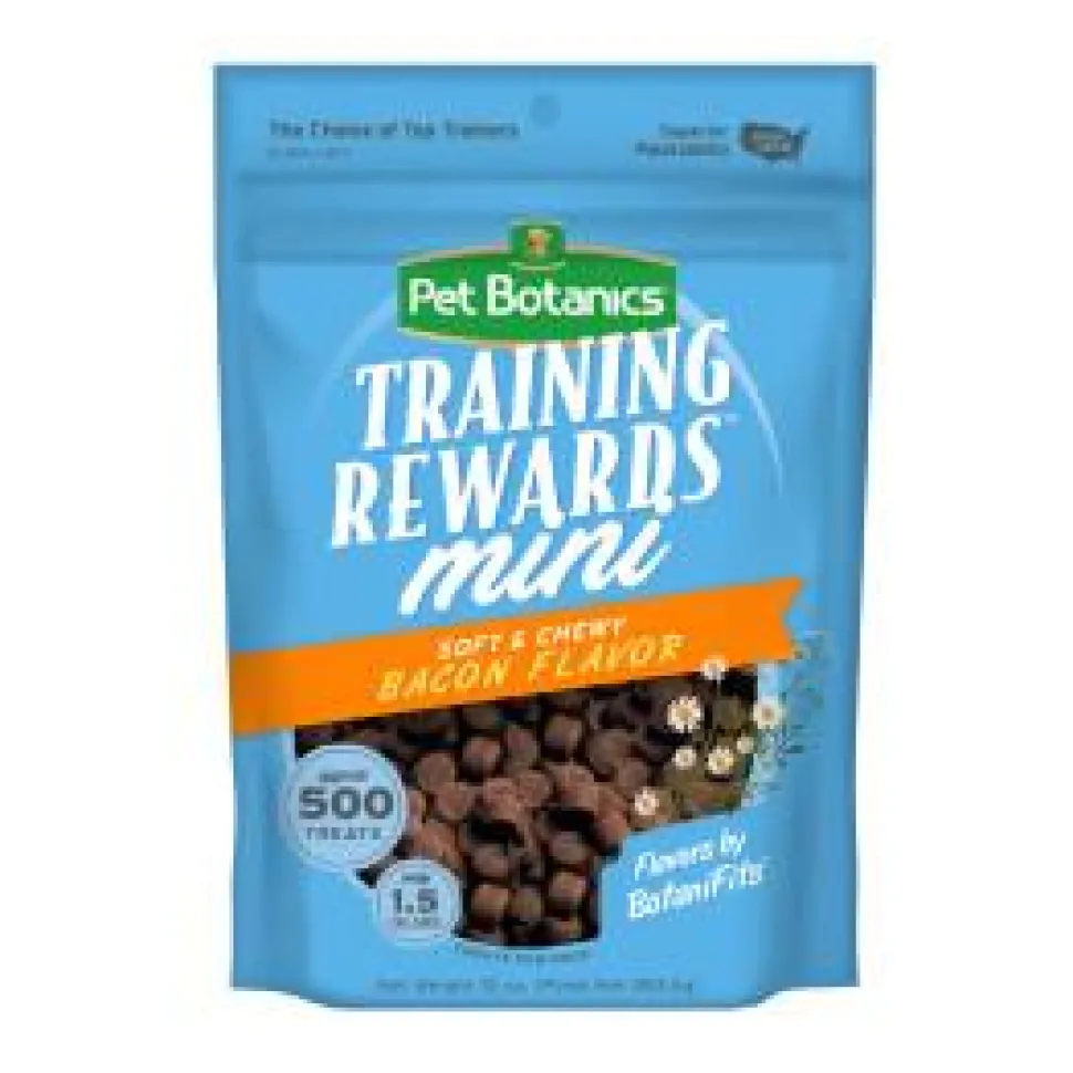 Pet Botanics Training Rewards Grain-Free Bacon Soft and Chewy Dog Treats - Mini - 10 Oz