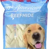 Pet Factory 100% Made In USA Beefhide Braids Natural Dog Chews - Natural - 6 In - 6 Pack