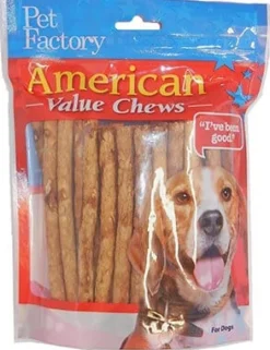 Pet Factory American Beefhide Munchy Rolls Natural Dog Chews - Chicken - 5 In - 40 Pack