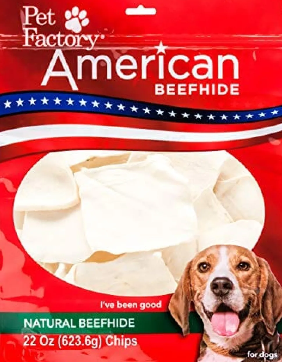 Pet Factory American Beefhide Chips Natural Dog Chews - Natural - 22 Oz