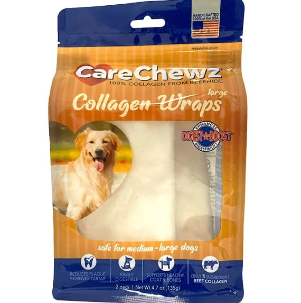 Pet Factory Carechewzâ® Collagen Wraps Natural Dog Chews - Natural - 4.7 Oz - 2 Pack