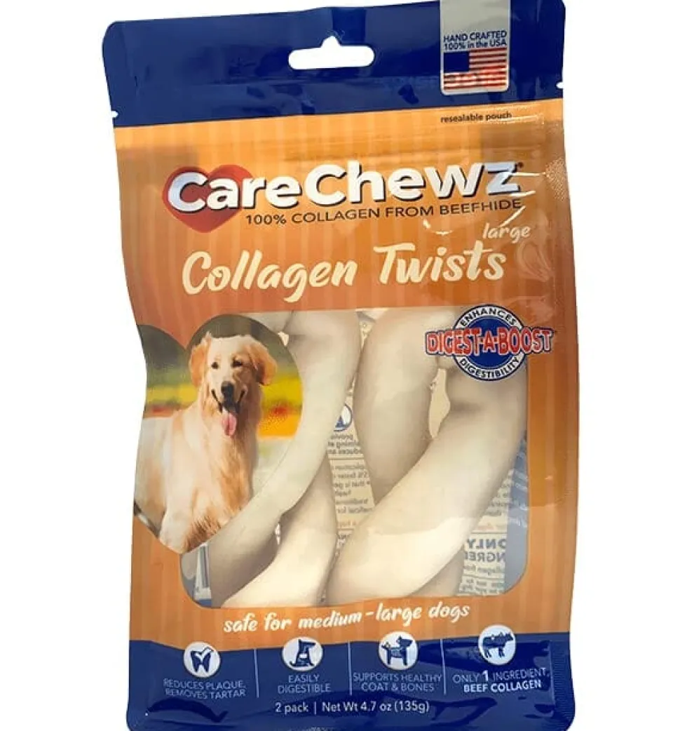 Pet Factory Carechewzâ® Collagen Twists Natural Dog Chews - Natural - 4.7 Oz - 2 Pack