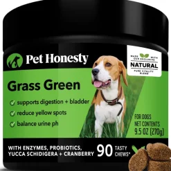 Pet Honesty Grass Green Urinary Spot Saver and Digestive Duck Chewy Dog Supplements - 90 Count - 9.5 Oz