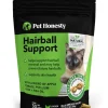Pet Honesty Hairball plus Skin and Coat Support Chicken Supplemental Chewy Cat Treats - 30 Day - 3.7 Oz