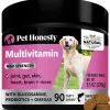 Pet Honesty Multi-Vitamin Max-Strength with Glucosomine and Anti-Oxidants Salmon Chewy Dog Supplements - 90 Count - 9.5 Oz