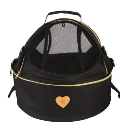 Pet Life ® 'Air-Venture' Dual-Zip Airline Approved Panoramic Circular Travel Pet Dog Carrier