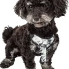 Pet Life ® 'Bonatied' Mesh Reversed Adjustable Fashion Dog Harness W/ Designer Neck Tie