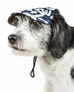 Pet Life ® 'Bone Cappa' Graffiti Sculptured Uv Protectant Adjustable Fashion Dog Hat Cap