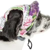 Pet Life ® 'Botanic Bark' Floral UV Protectant Adjustable Fashion Canopy Brimmed Dog Hat Cap