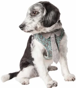 Pet Life ® 'Fidomite' Mesh Reversed and Adjustable Fashion Dog Harness W/ Designer Neck Tie
