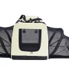 Pet Life ® 'Hounda Accordion' Metal Framed Soft-Folding Collapsible Dual-Sided Expandable Pet Dog Crate