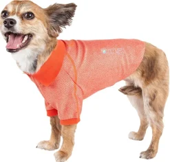Pet Life ® Active 'Fur-Flex' Stretch and Quick-Dry Anti-Odor Fitness Yoga Dog Polo T-Shirt