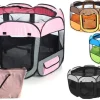Pet Life ® 'All-Terrain' Lightweight Easy Folding Wire-Framed Collapsible Travel Pet Dog Playpen crate