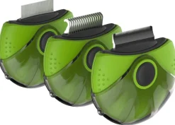 Pet Life ® 'Axler' Triple Rotating Rake Deshedder and Dematting Grooming Pet Comb