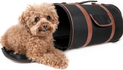 Pet Life ® 'Bark Avenue' Cylindrical Airline Approved Fashion Designer Posh Pet Dog Carrier