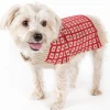 Pet Life ® 'Butterscotch' Box Weaved Heavy Cable Knitted Designer Turtle Neck Dog Sweater