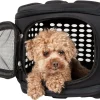 Pet Life ® 'Circular Shelled' Perforated Lightweight Collapsible Military Grade Travel Pet Dog Carrier