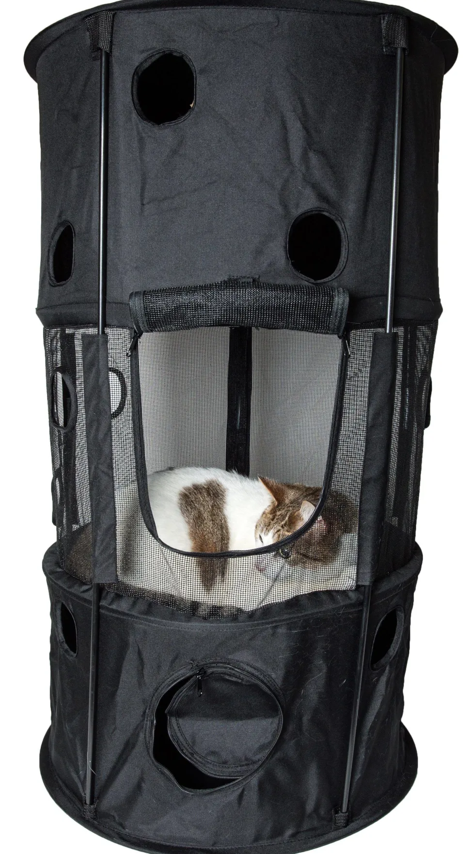 Pet Life ® 'Climber-Tree' Play-Active Travel Collapsible Lightweight Kitty Cat Tree House Lounger