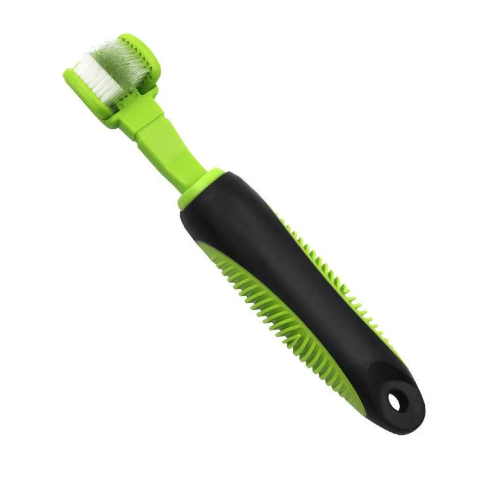 Pet Life ® 'Denta-Clean' Dual-Sided Action Bristle Pet Toothbrush