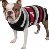 Pet Life ® Dog Patterned Fashion Striped Ribbed Turtle Neck Dog Sweater