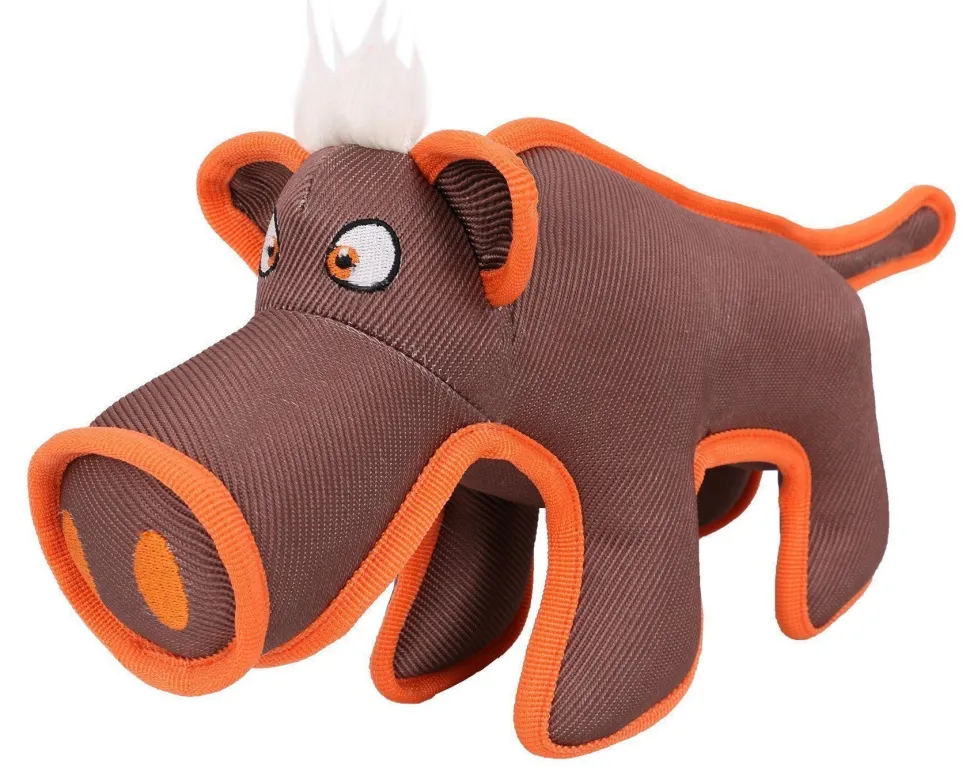 Pet Life ® 'Dura-Chew' Plush Animal Nylon Squeaker Dog Toy