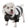 Pet Life ® Fashion Striped 3M Insulated Ultra-Plush Pet Dog Parka Coat w/ Removable Hood