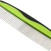 Pet Life ® Grip Ease' Wide and Narrow Tooth Grooming Pet Comb