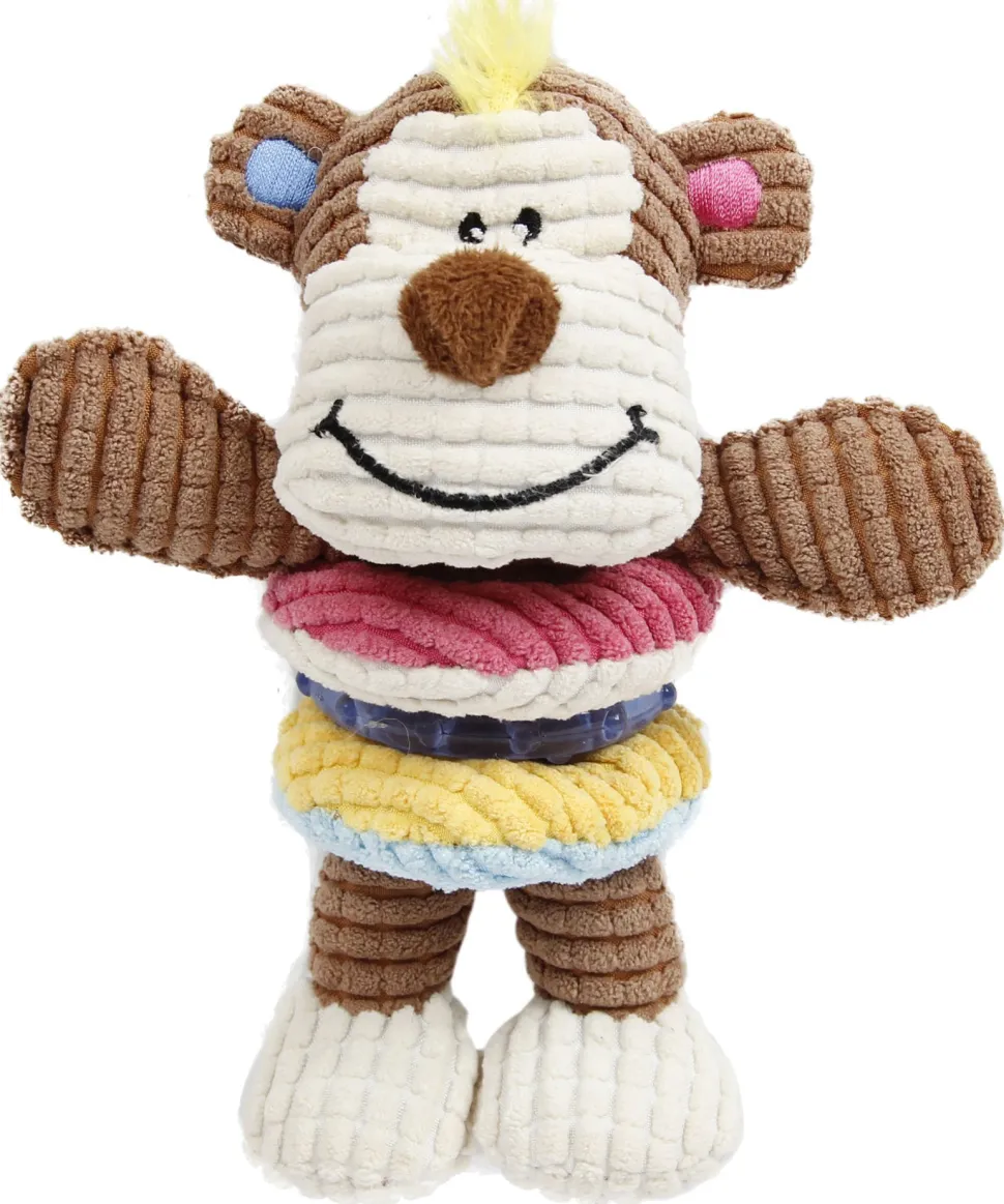 Pet Life ® 'Hugga-Bear' Plush Squeaking and Rubber Teething Newborn Puppy Dog Toy