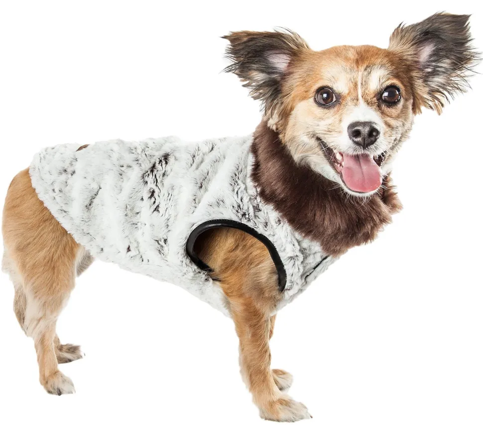 Pet Life ® Luxe 'Purrlage' Pelage Designer Fashion Fur Dog Coat