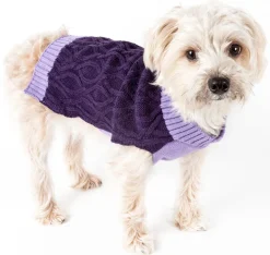 Pet Life ® Oval Weaved Heavy Knitted Fashion Designer Dog Sweater