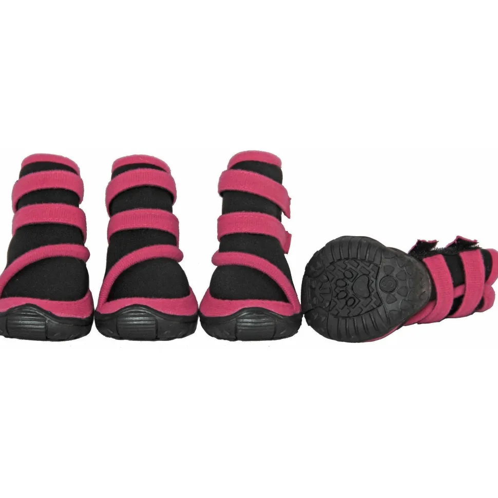 Pet Life ® 'Performance-Coned' Premium Stretch High Ankle Support Dog Shoes - Set Of 4