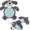 Pet Life ® 2-piece Dual Squeaker and Plush Animal Dog Toy Set